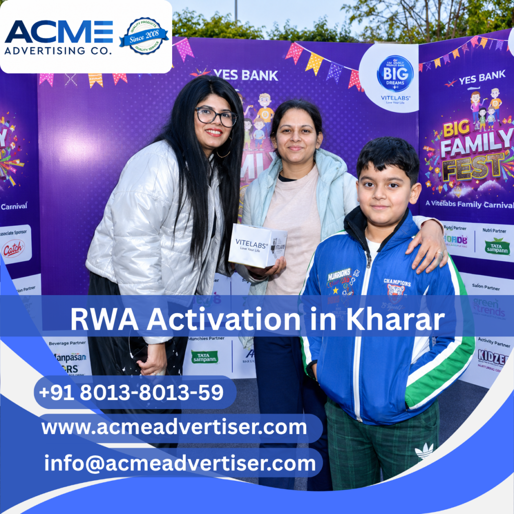 RWA activation and society branding campaign in Kharar by ACME Advertising Co.