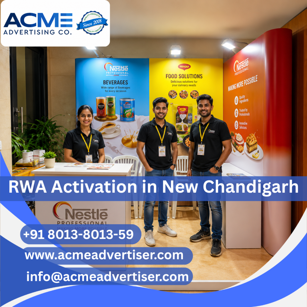 RWA activation and society branding campaign in New Chandigarh by ACME Advertising Co.