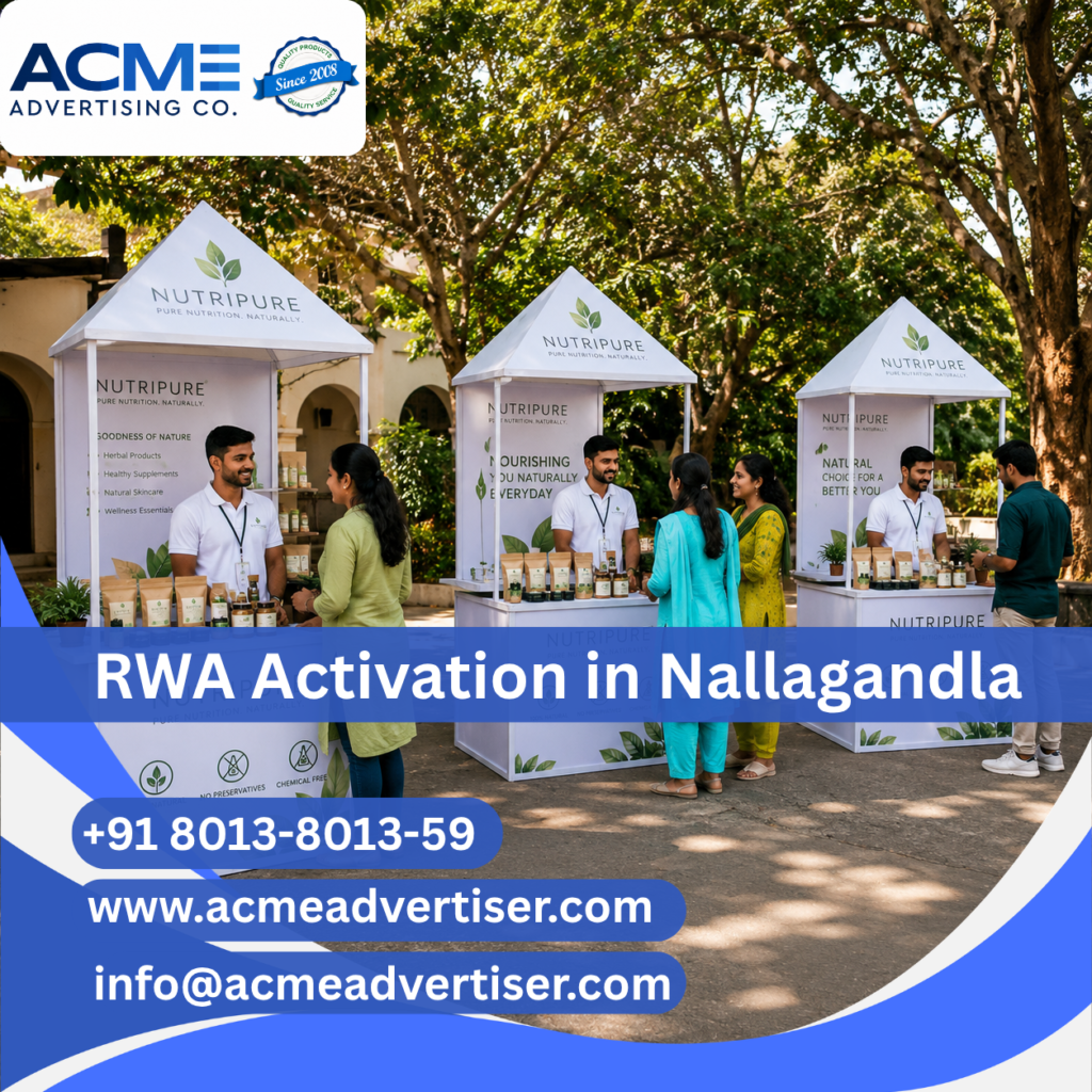RWA activation and society branding campaign in Nallagandla by ACME Advertising Co. RWA Activation Company in Nallagandla