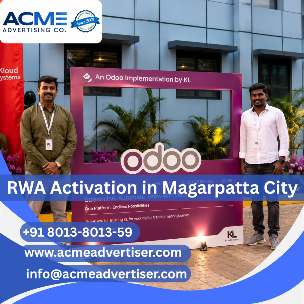 RWA activation and society branding campaign in Magarpatta City by ACME Advertising Co. RWA Activation Company in Magarpatta City