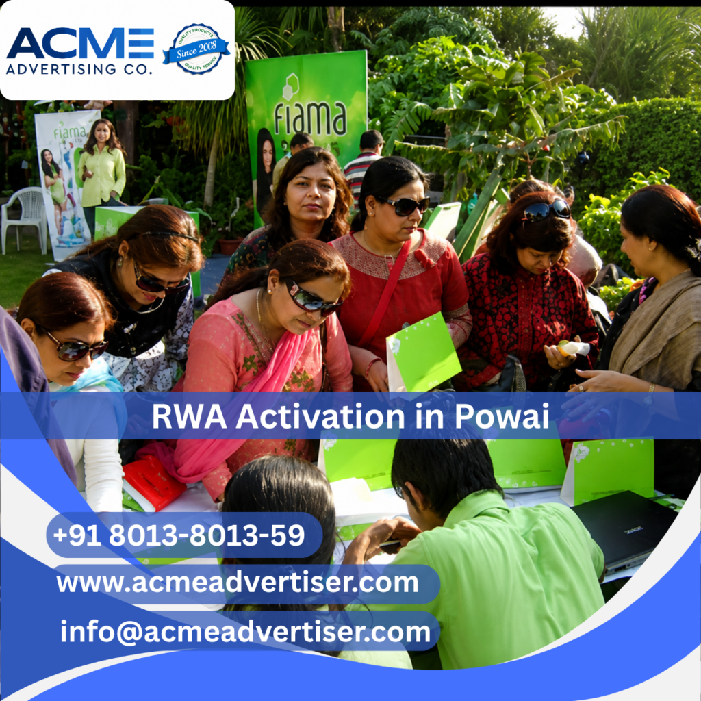RWA activation and society branding campaign in Powai by ACME Advertising Co. RWA Activation Company in Powai
