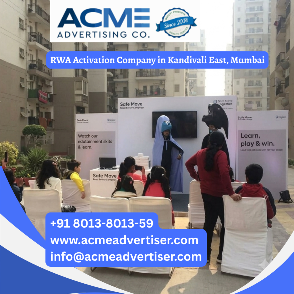 RWA Activation Company in Vijay Nagar RWA activation campaign in Kandivali East, Mumbai featuring residential society marketing, product sampling, kiosk promotions, and community engagement activities.