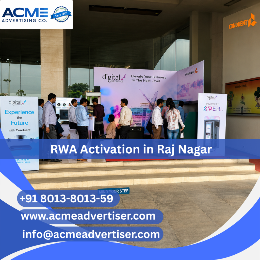 RWA Branding Company in Raj Nagar society branding and gate advertising by Acme Advertising Co.