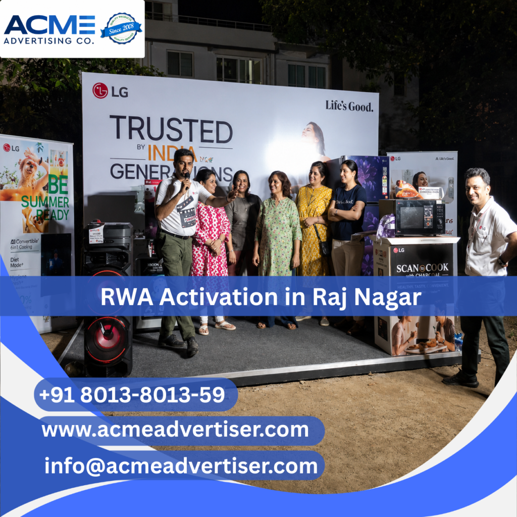 RWA Branding Company in Raj Nagar society gate branding by Acme Advertising Co.