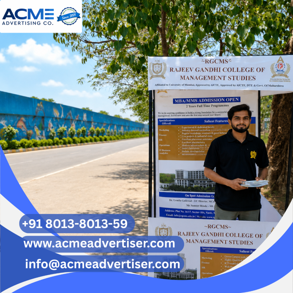 ACME Advertising Co. conducting RWA branding and residential society engagement activities in Aerocity Mohali