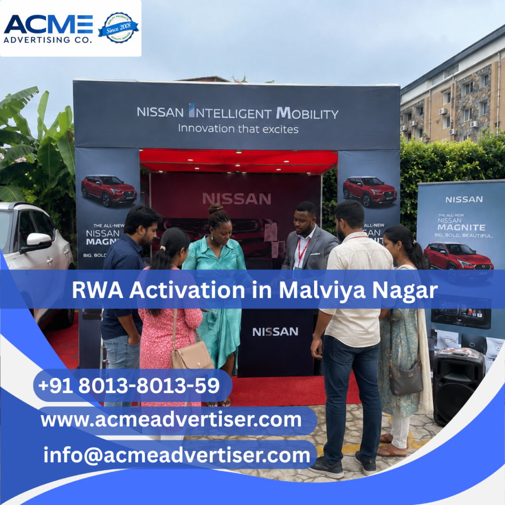 RWA Activation Company in Malviya Nagar delivering society engagement and branding campaigns by Acme Advertising Co.