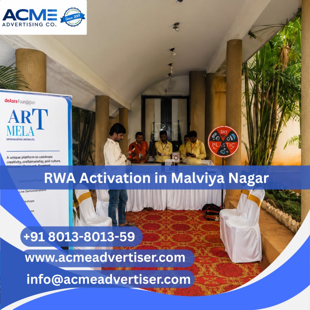 RWA Activation Company in Malviya Nagar delivering society engagement and branding campaigns by Acme Advertising Co.