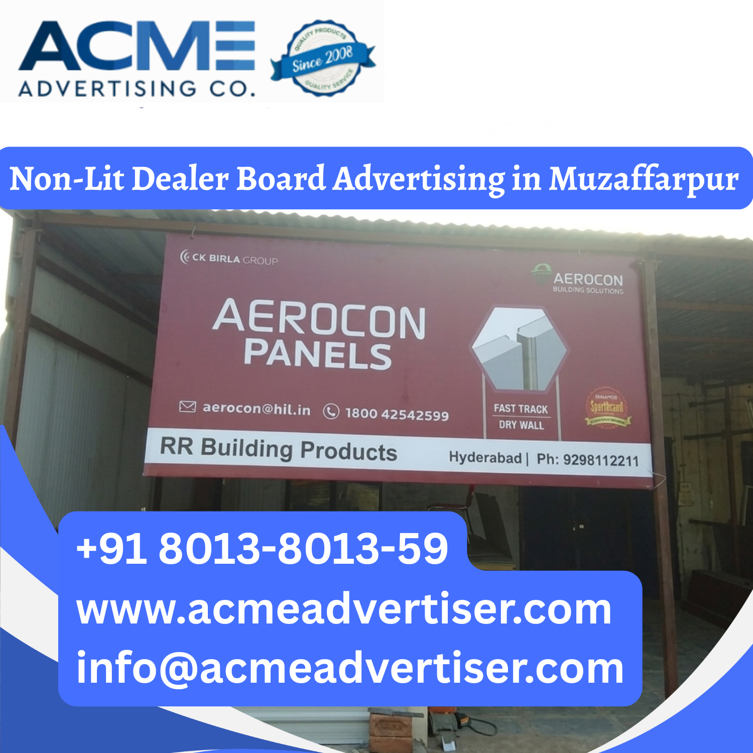 Non-Lit Dealer Board Advertising in Muzaffarpur - 