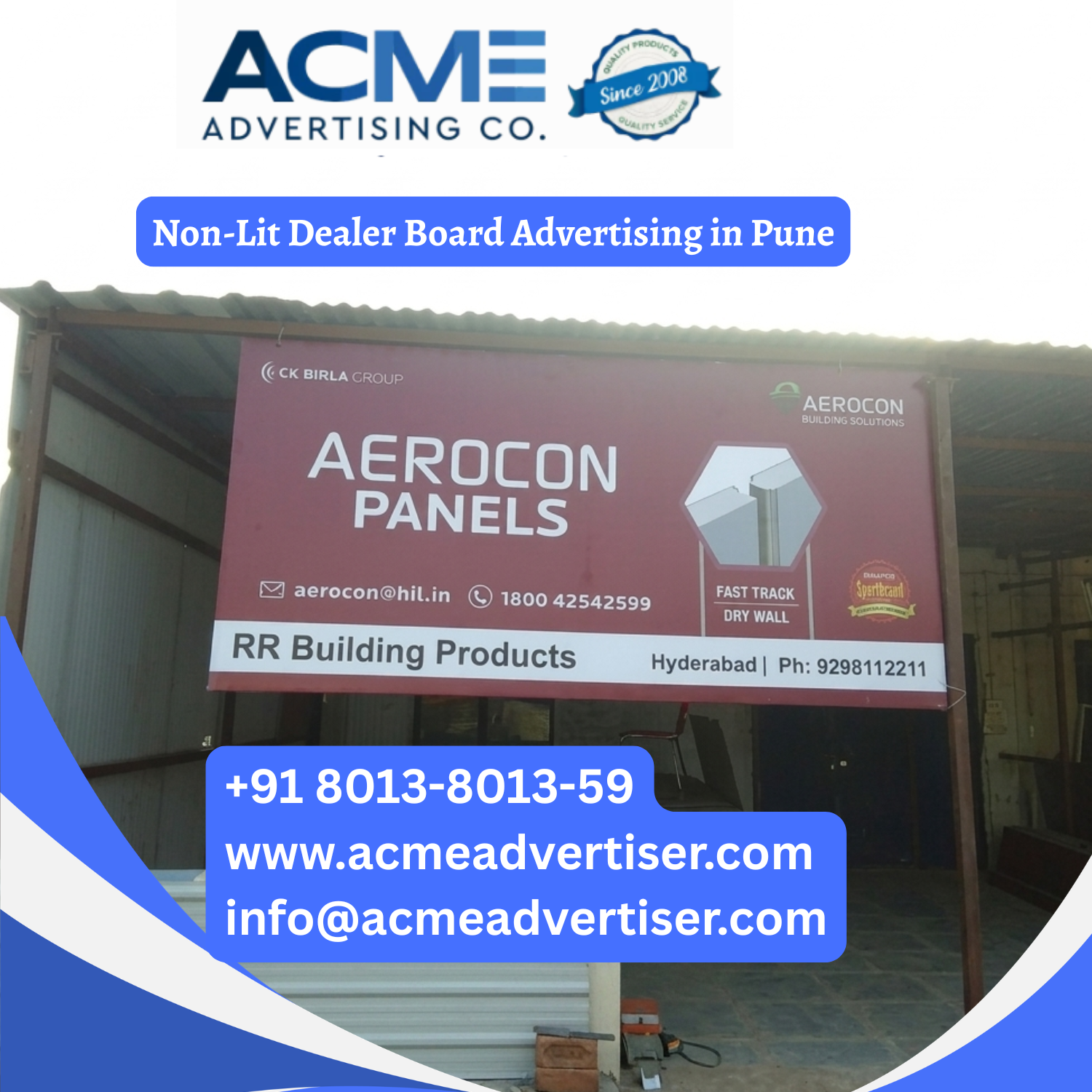 Non-Lit Dealer Board Advertising in Pune - 