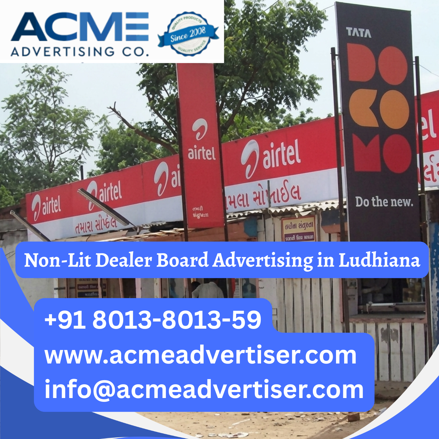 Non-Lit Dealer Board Advertising in Ludhiana - 