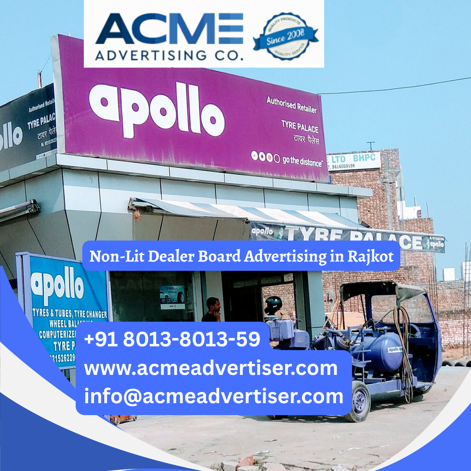 Non-Lit Dealer Board Advertising in Rajkot - 