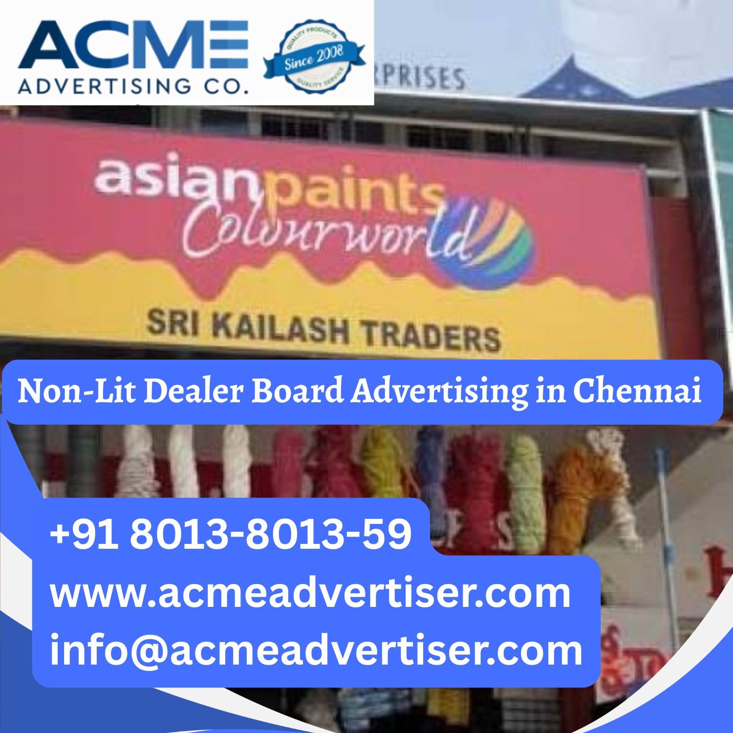 Non-Lit Dealer Board Advertising in Chennai - 