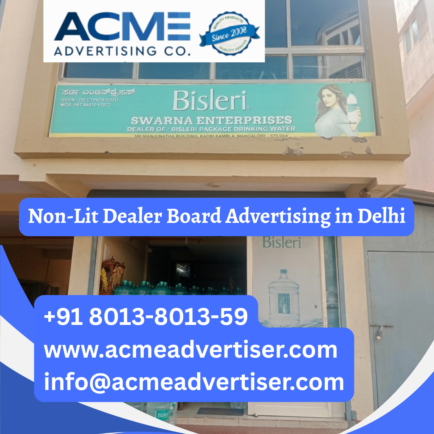 Non-Lit Dealer Board Advertising in Delhi - 