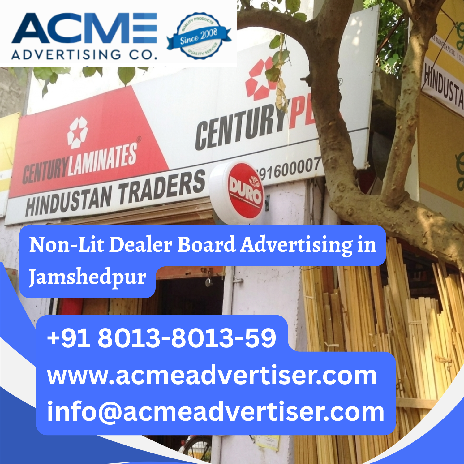 Non-Lit Dealer Board Advertising in Jamshedpur - 