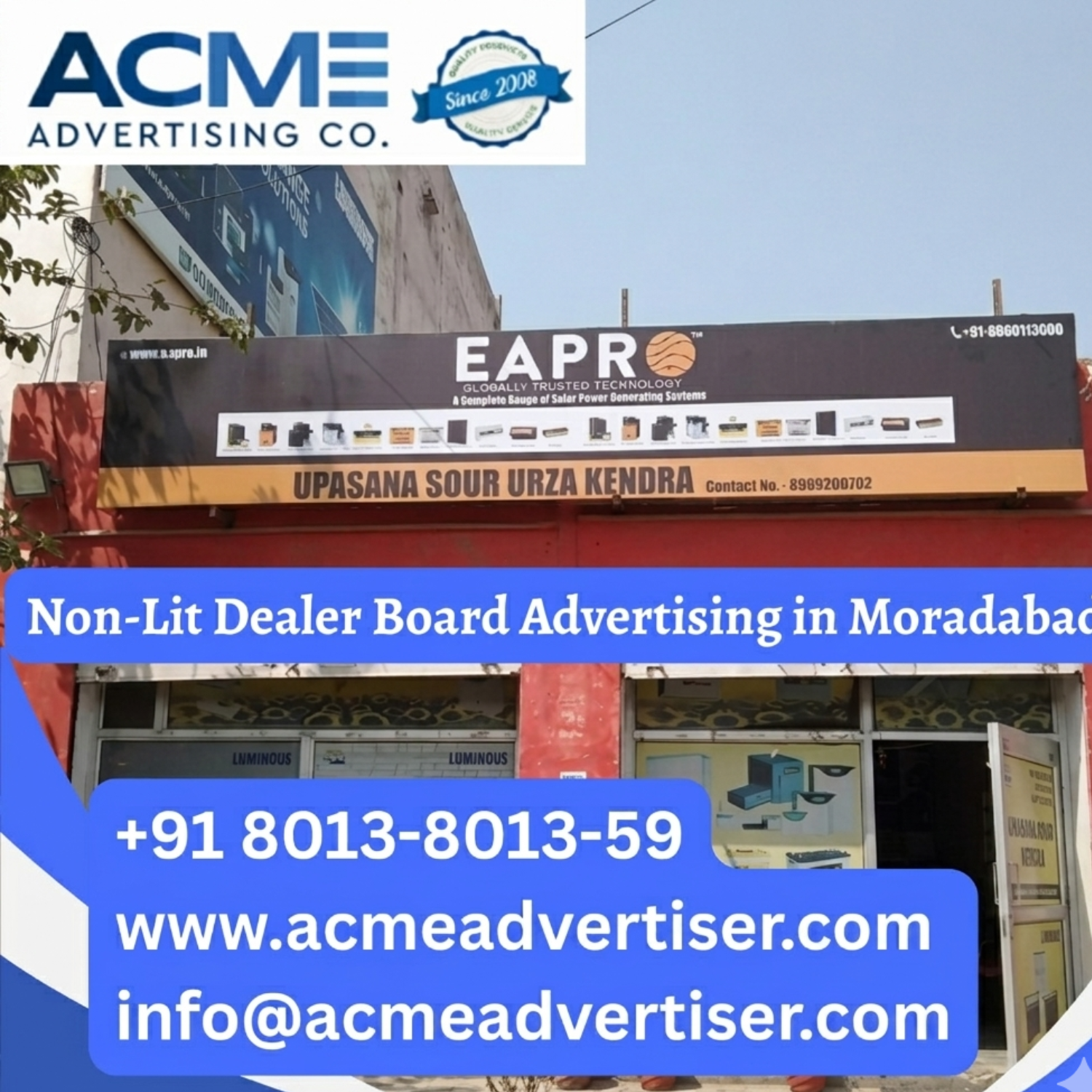 Non-Lit Dealer Board Advertising in Moradabad - 