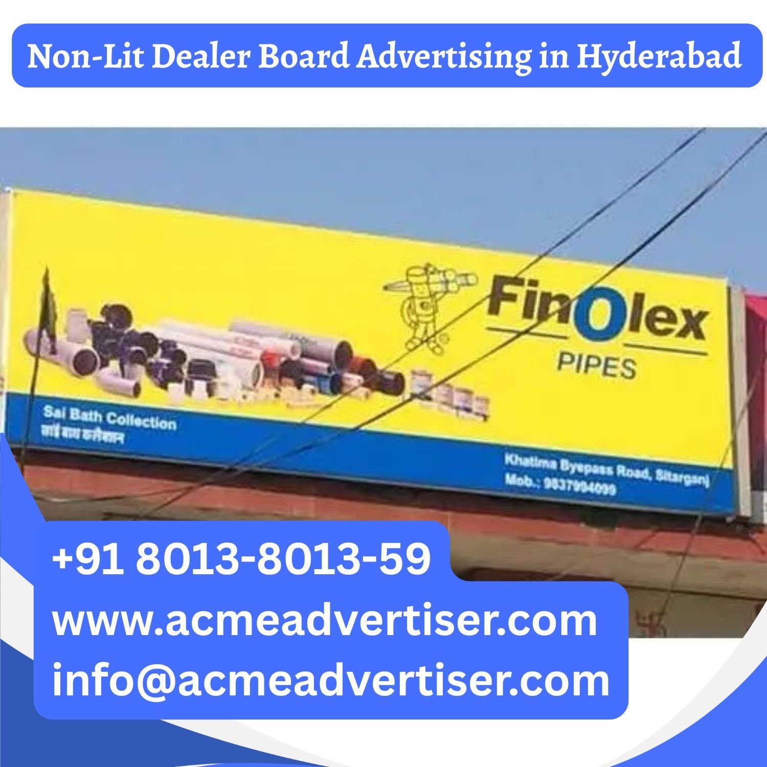 Non-Lit Dealer Board Advertising in Hyderabad - 