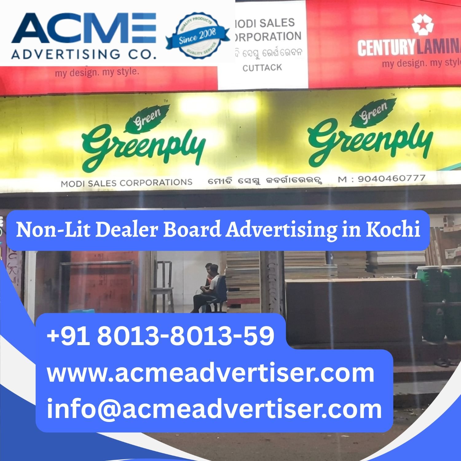 Non-Lit Dealer Board Advertising in Kochi - 
