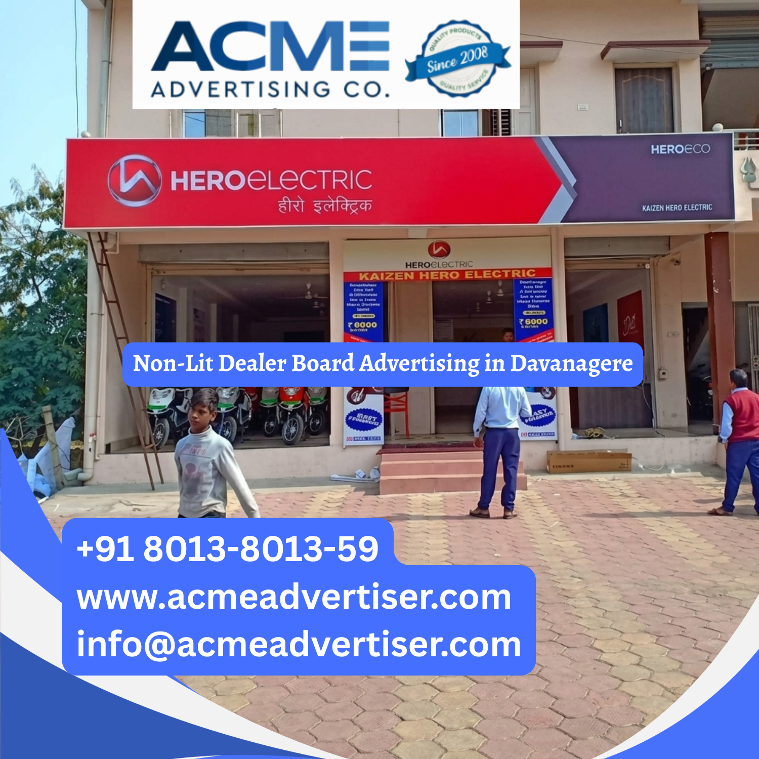 Non-Lit Dealer Board Advertising in Davanagere - 