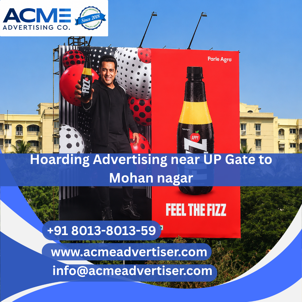Hoarding Advertising Agency near UP Gate to Mohan Nagar - 