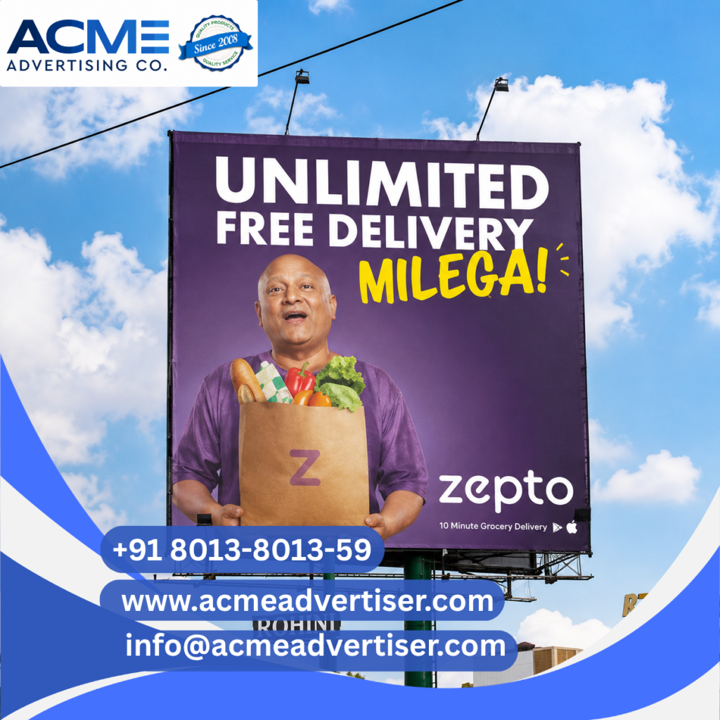 Hoarding Advertising Agency near UP Gate to Mohan Nagar | ACME Advertising Co.