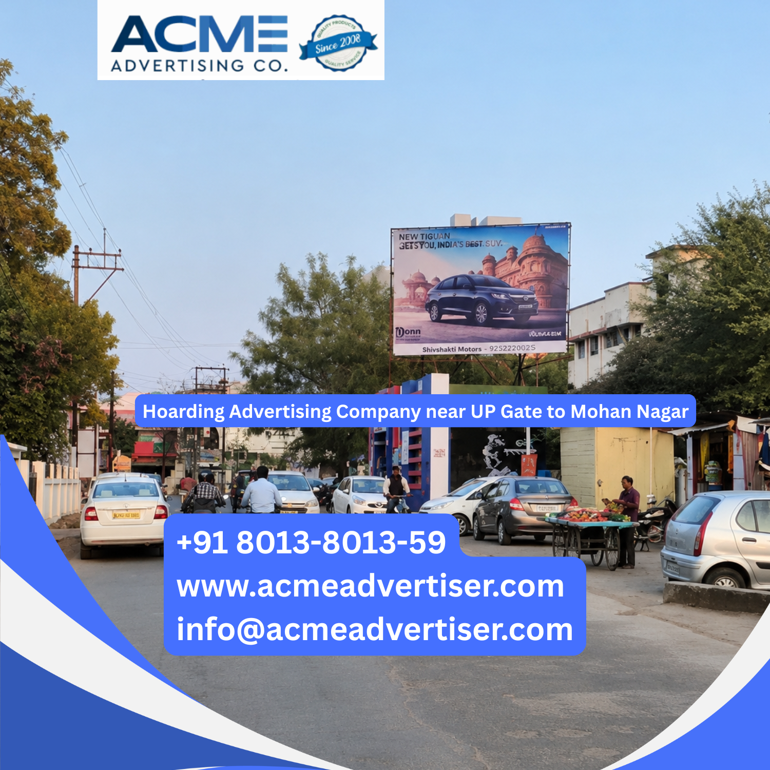Hoarding Advertising Company near UP Gate to Mohan Nagar - 