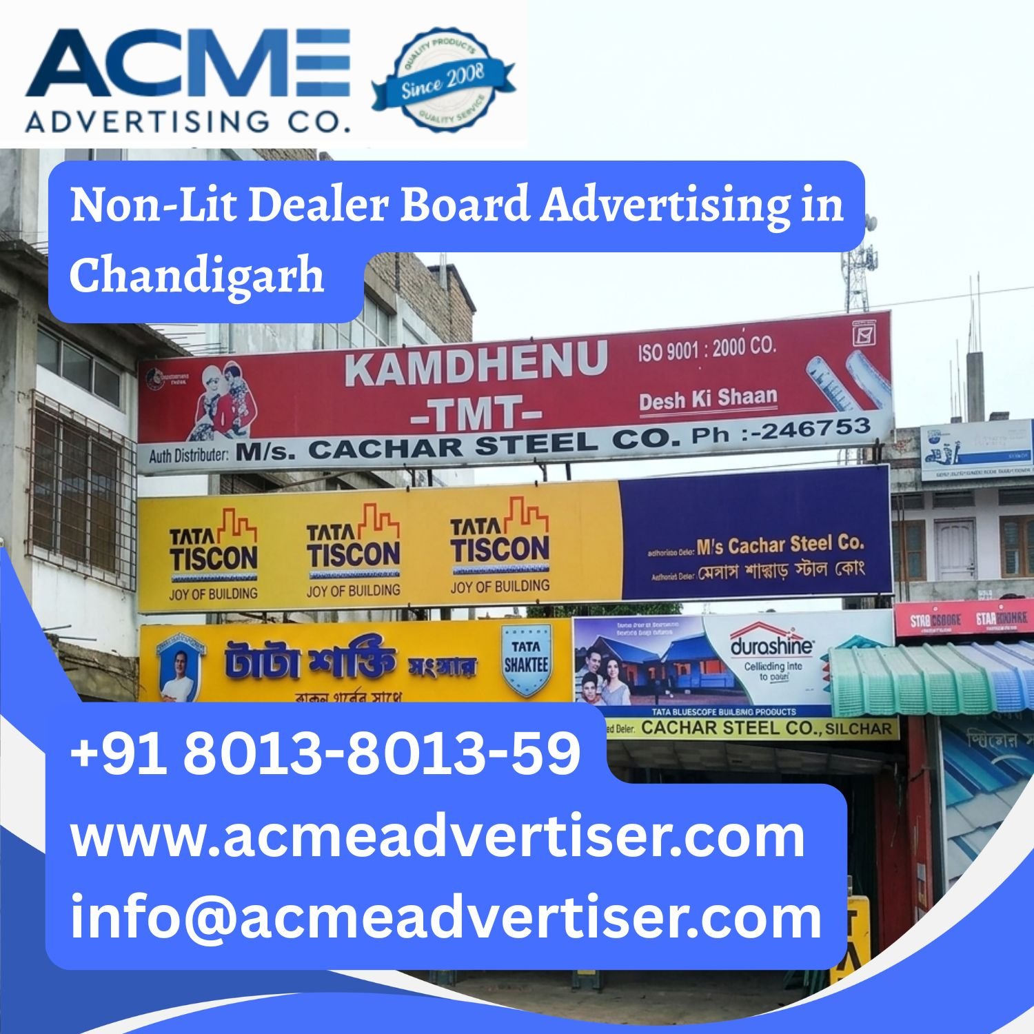 Non-Lit Dealer Board Advertising in Chandigarh - 
