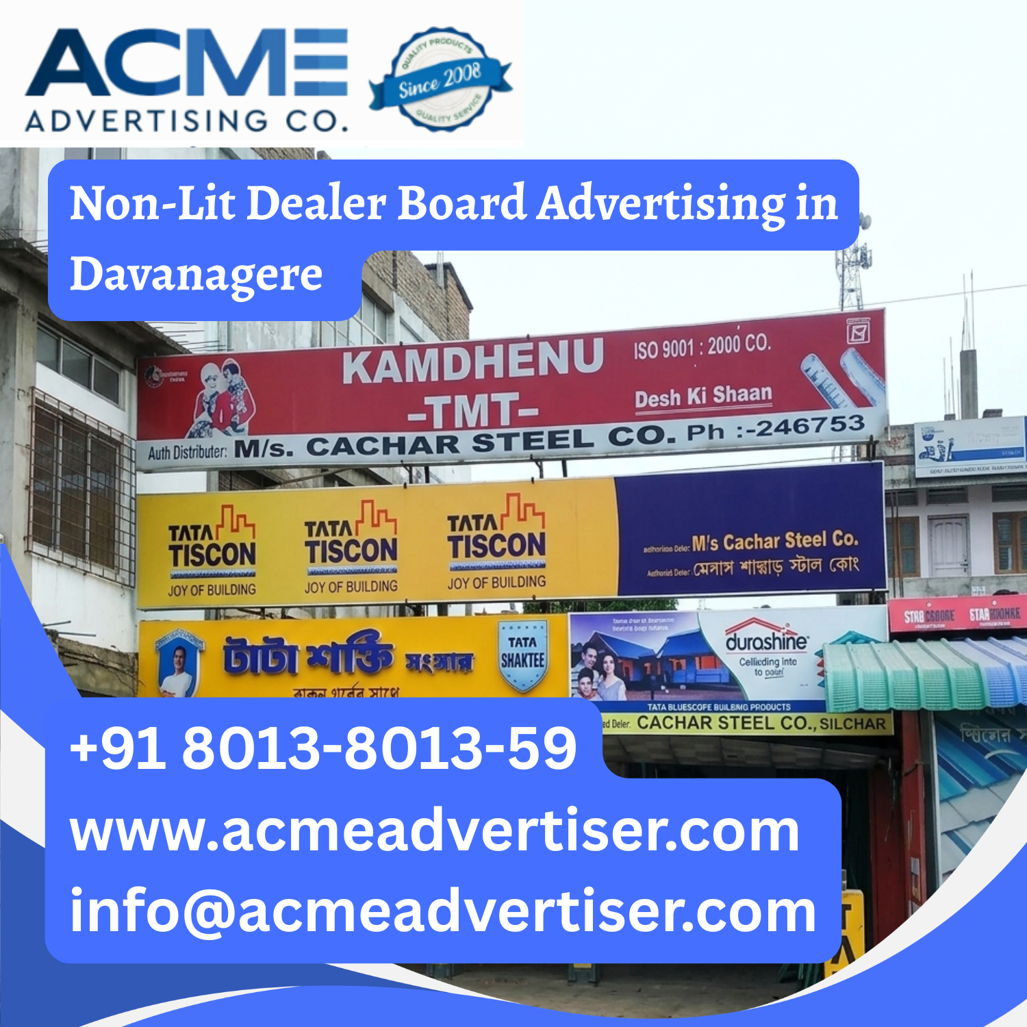 Non-Lit Dealer Board Advertising in Davanagere - 
