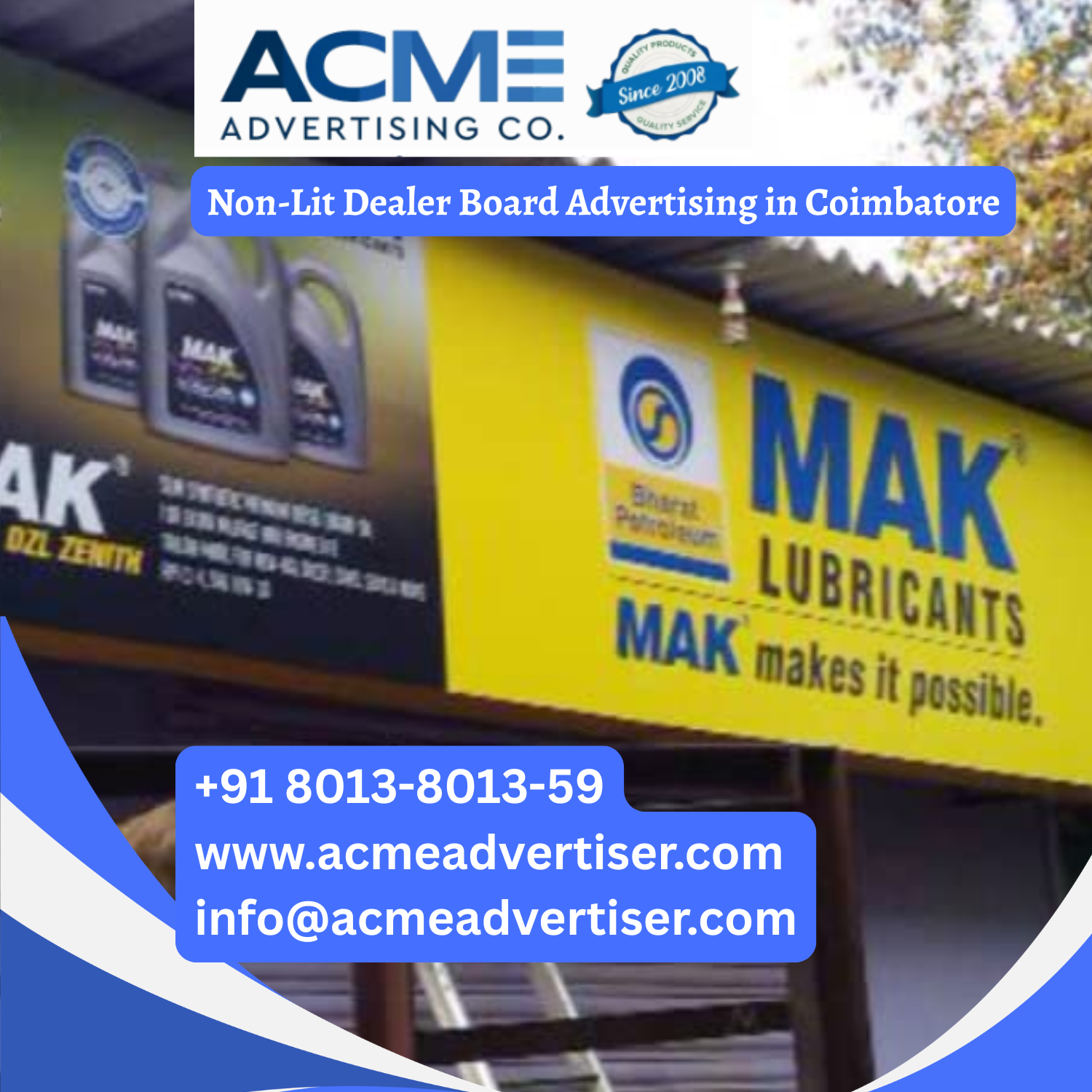 Non-Lit Dealer Board Advertising in Coimbatore - 