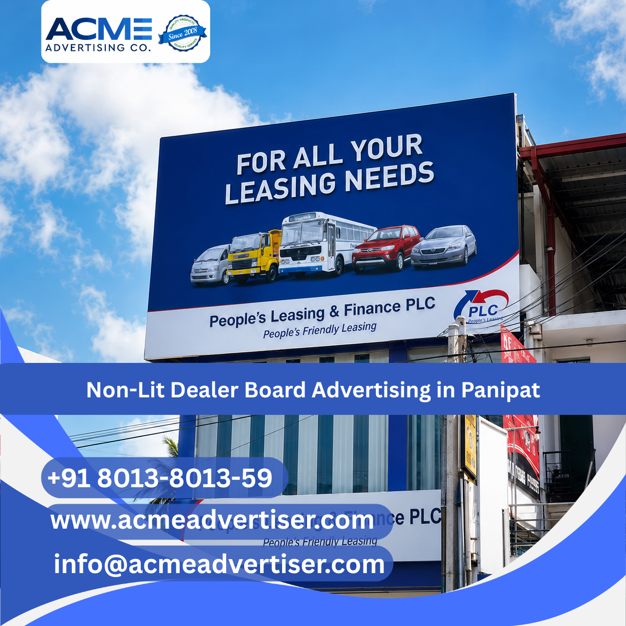 Non-Lit Dealer Board Advertising in Panipat - 