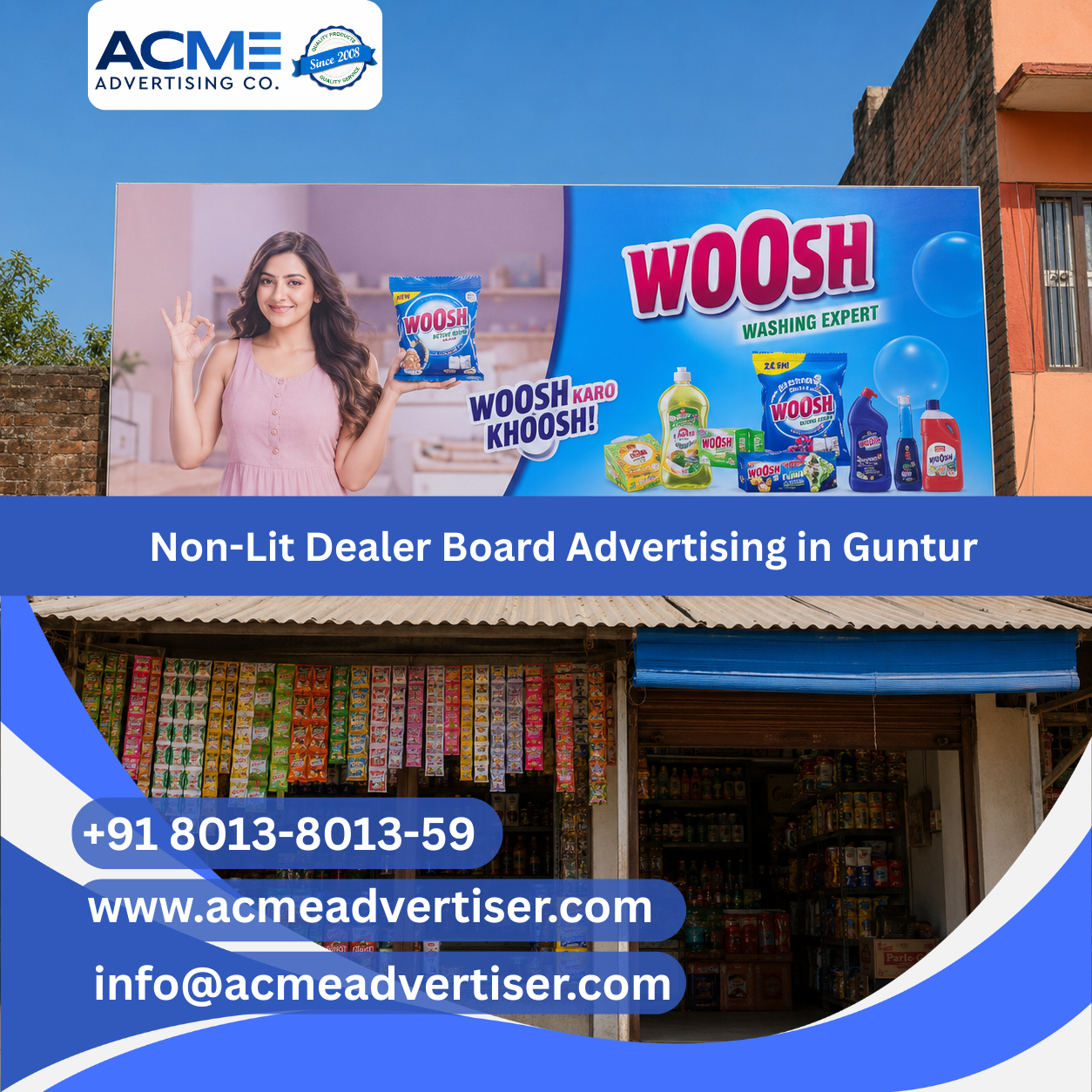 Non-Lit Dealer Board Advertising in Guntur - 