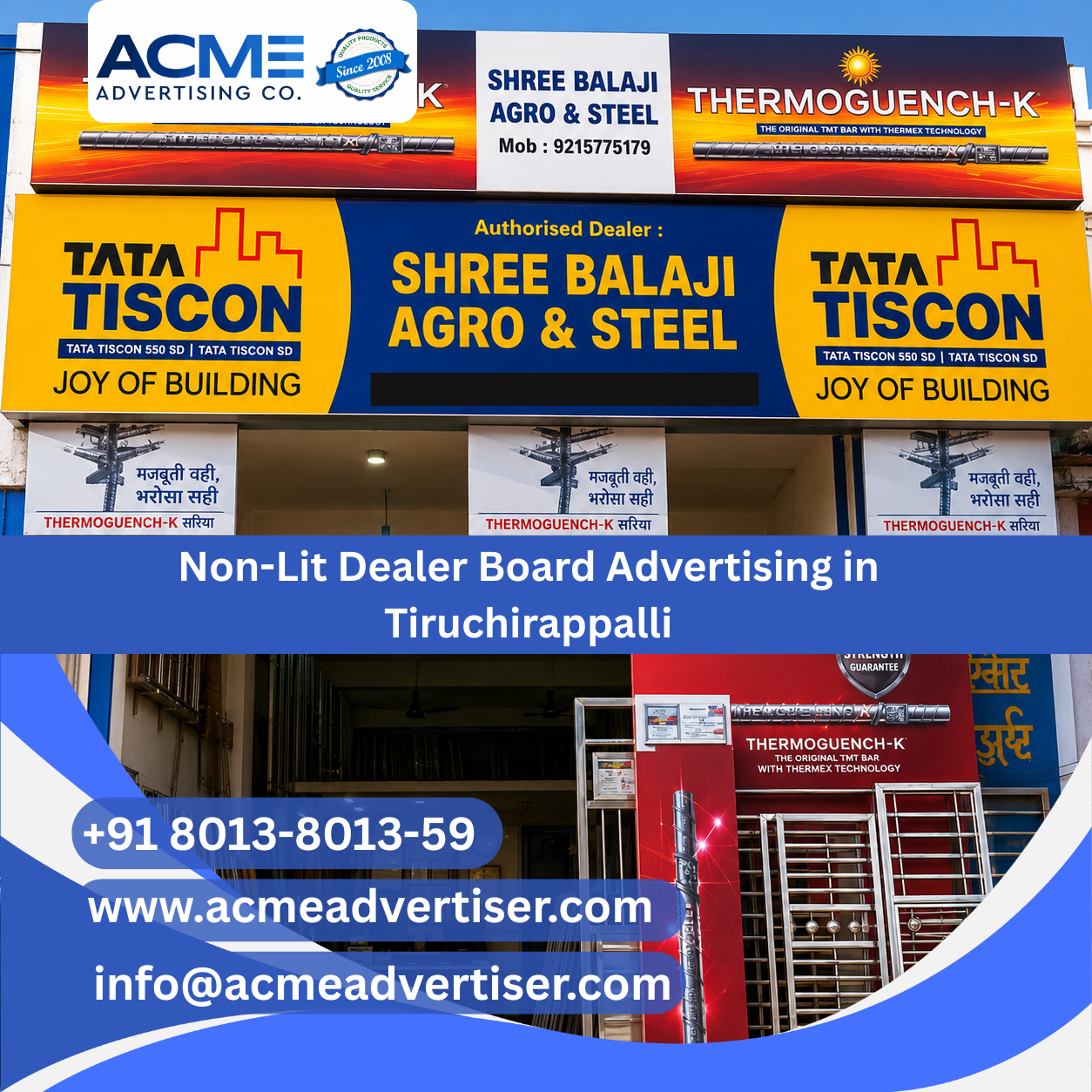 Non-Lit Dealer Board Advertising in Tiruchirappalli - 