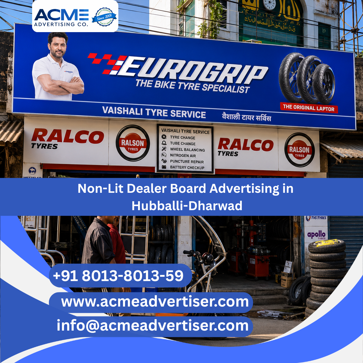Non-Lit Dealer Board Advertising in Hubballi-Dharwad - 