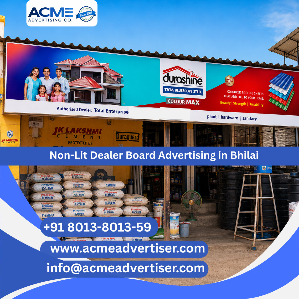 Non-Lit Dealer Board Advertising in Bhilai - 