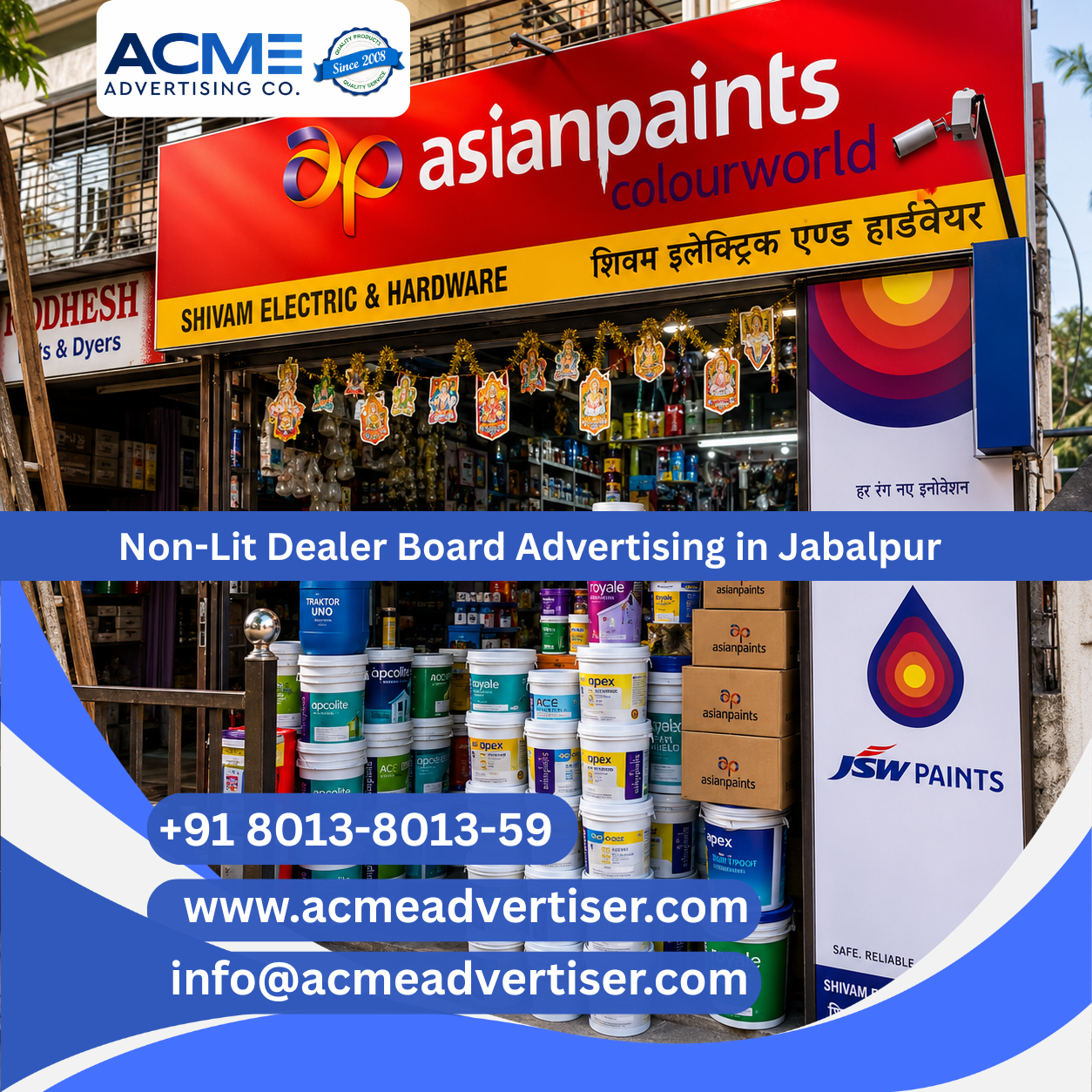 Non-Lit Dealer Board Advertising in Jabalpur - 