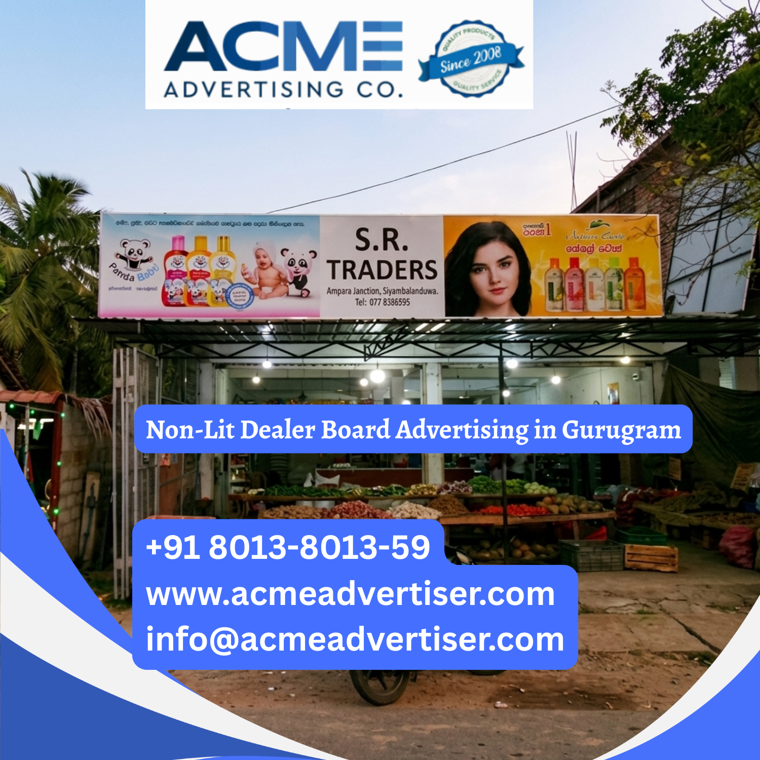 Non-Lit Dealer Board Advertising in Gurugram - 