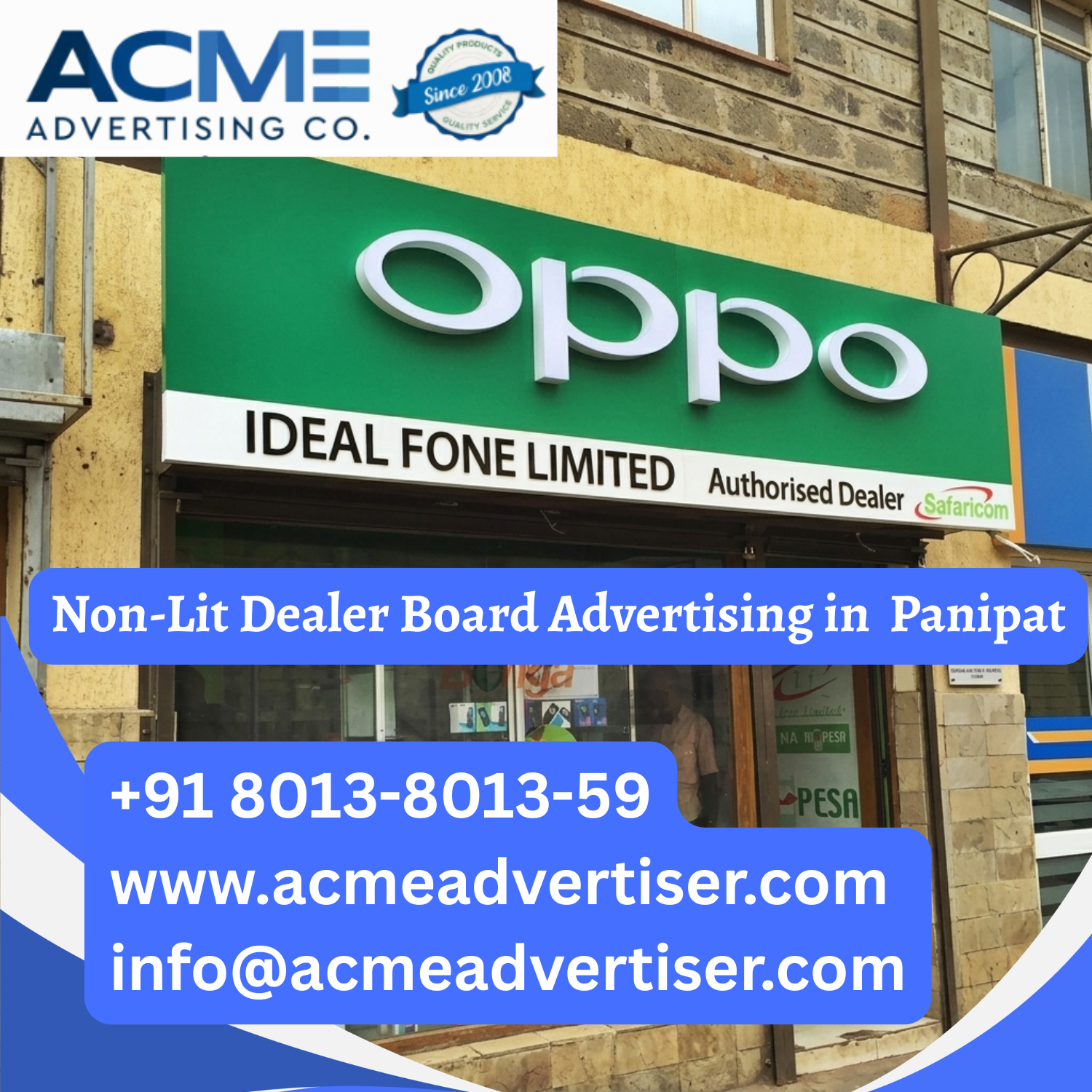 Non-Lit Dealer Board Advertising in Panipat - 
