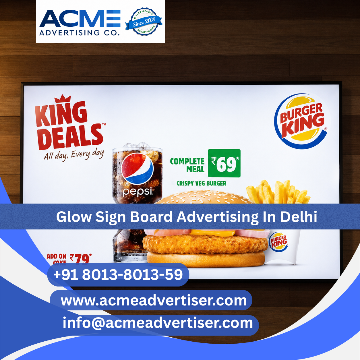 Glow Sign Board Advertising Company In Delhi - 