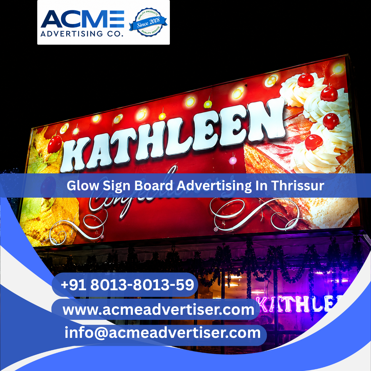 Glow Sign Board Advertising Company In Thrissur - 