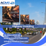 Highway hoarding advertising company managing large outdoor billboard campaign on a busy national highway