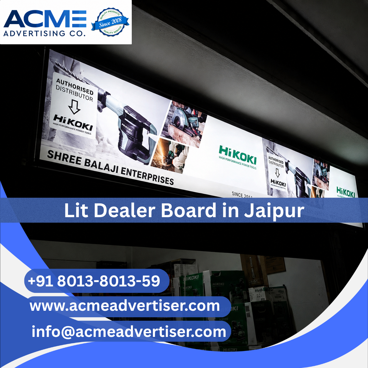 Lit Dealer Board Advertising Agency in Jaipur - 