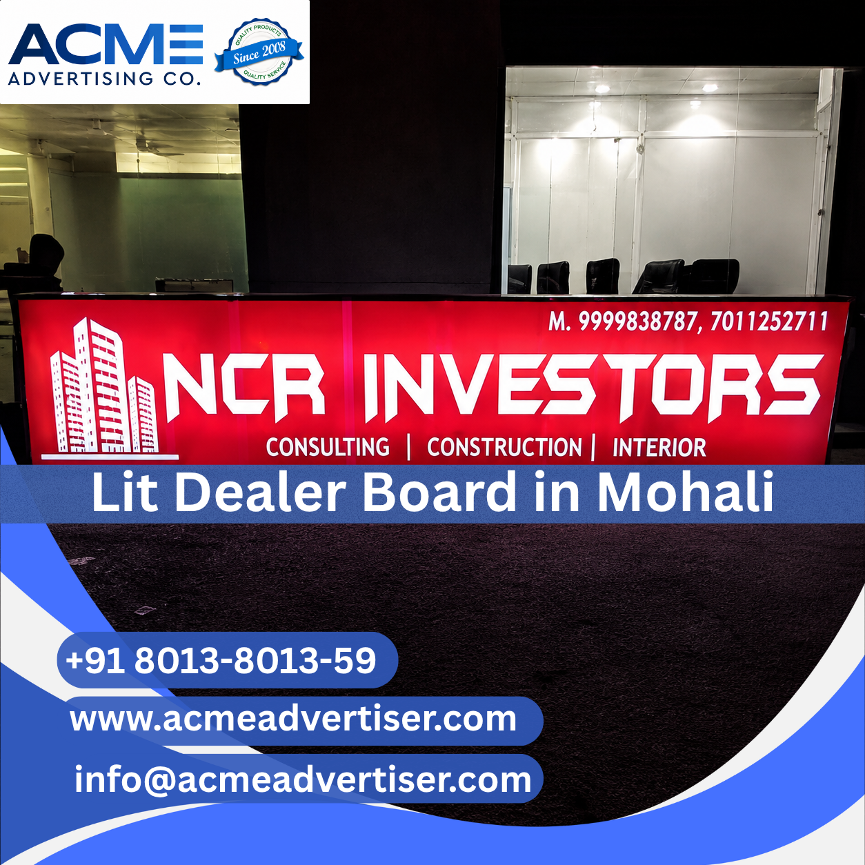 Lit Dealer Board Advertising Company in Mohali - 