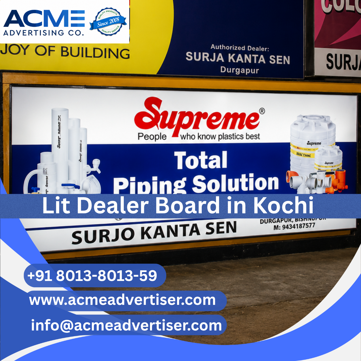 Lit Dealer Boards Advertising Agency in Kochi - 
