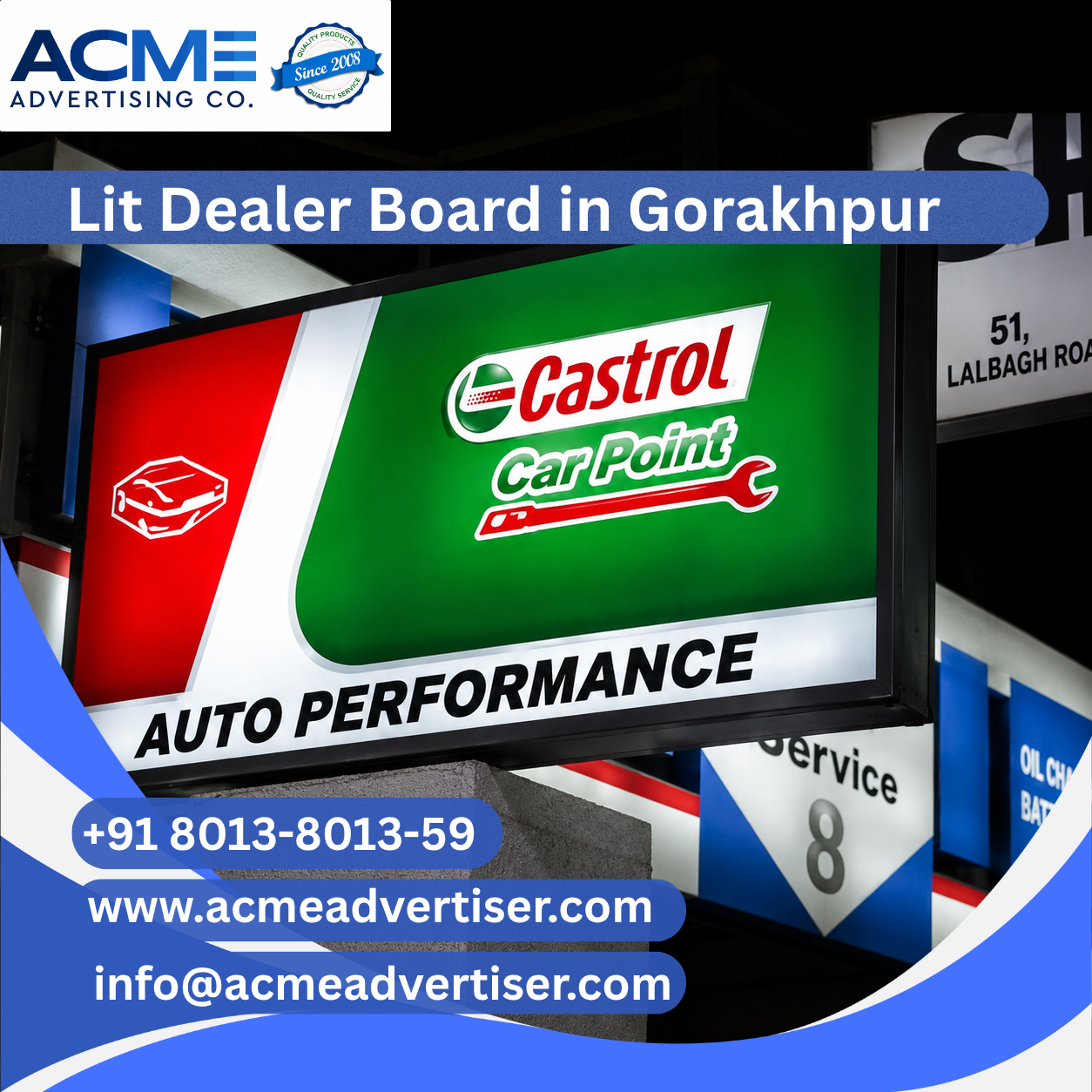 Glow Sign Board Advertising Agency in Gorakhpur - 