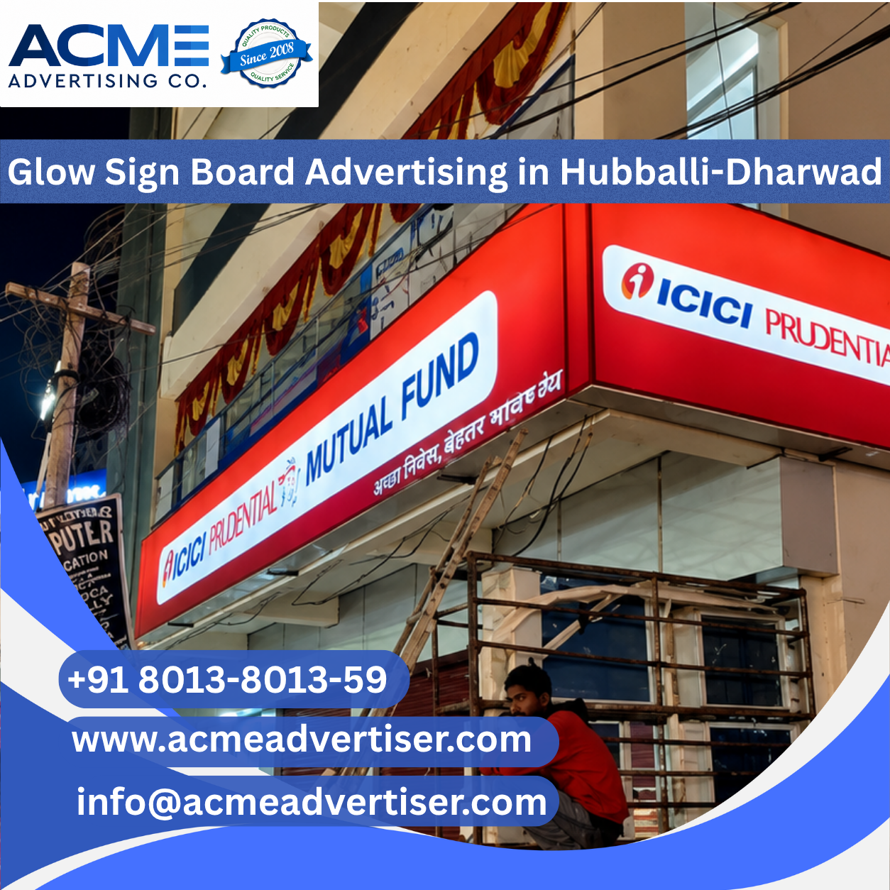 Glow Sign Board Advertising Agency in Hubballi Dharwad - 