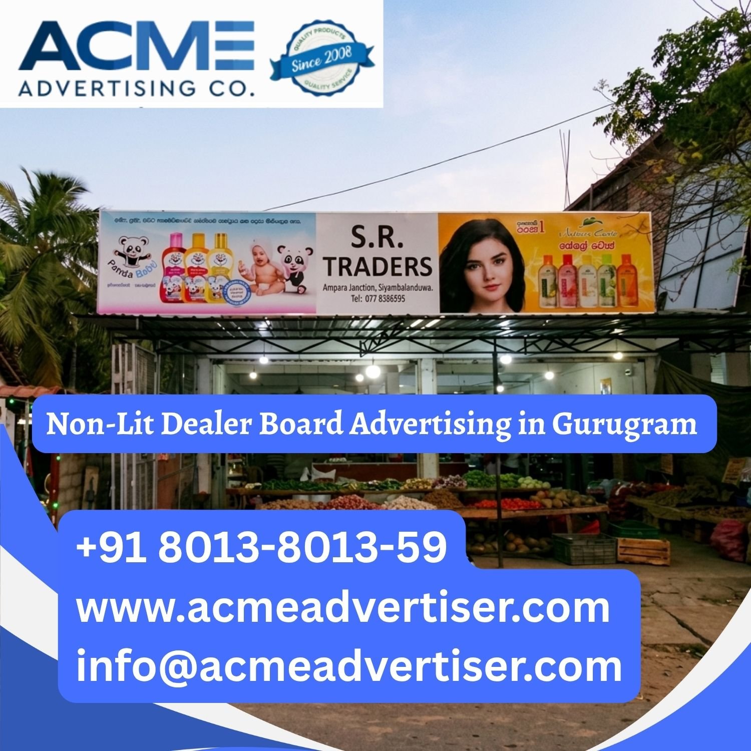 Non-Lit Dealer Board Advertising in Gurugram - 