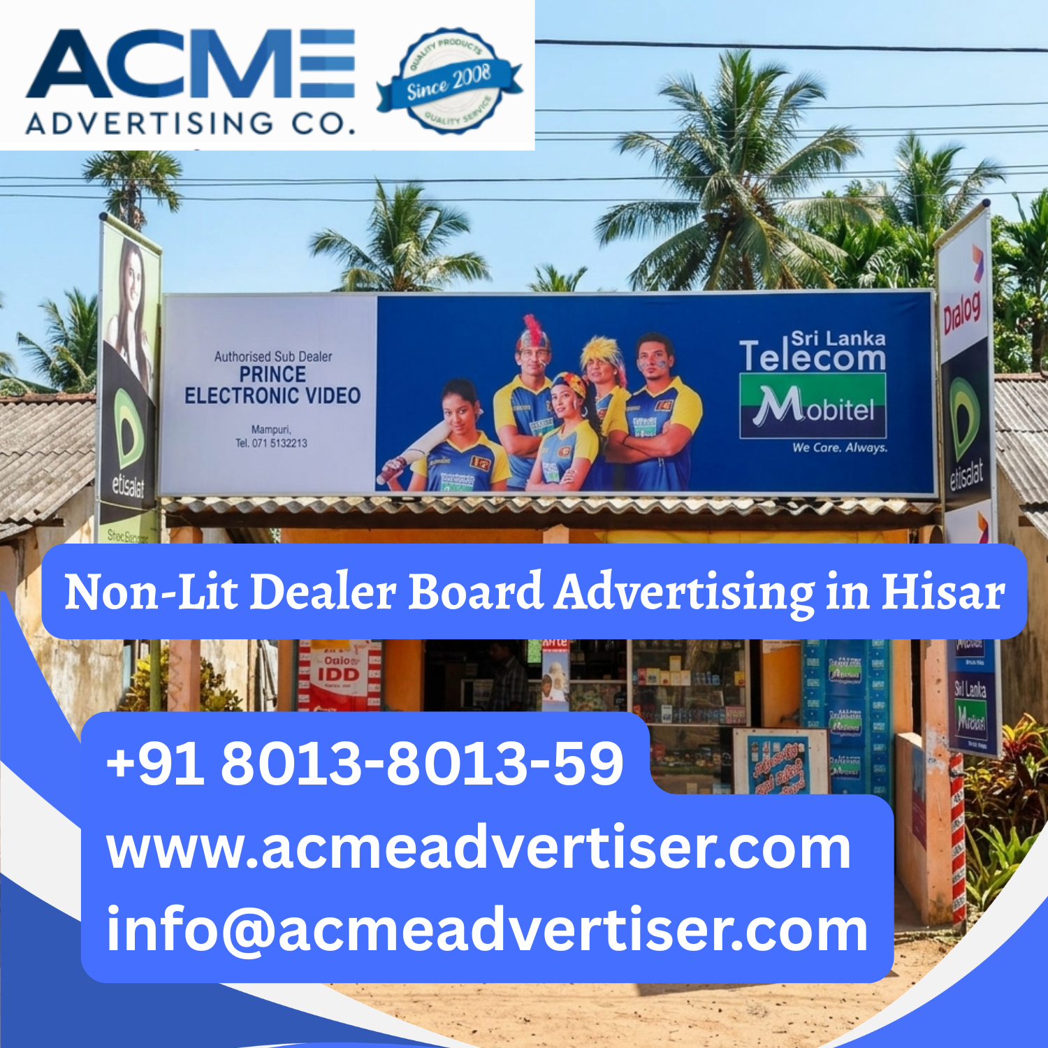 Non-Lit Dealer Board Advertising in Hisar - 