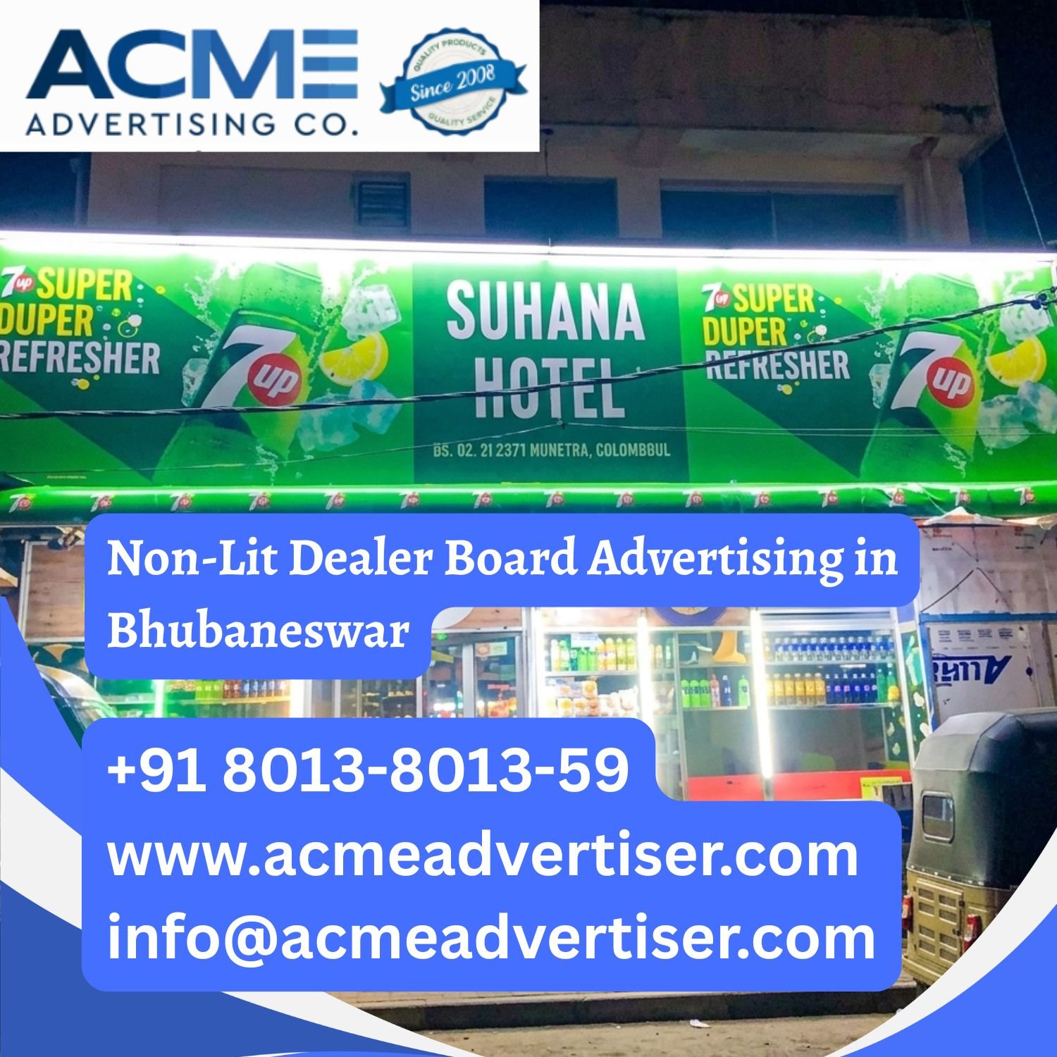 Non-Lit Dealer Board Advertising in Bhubaneswar - 