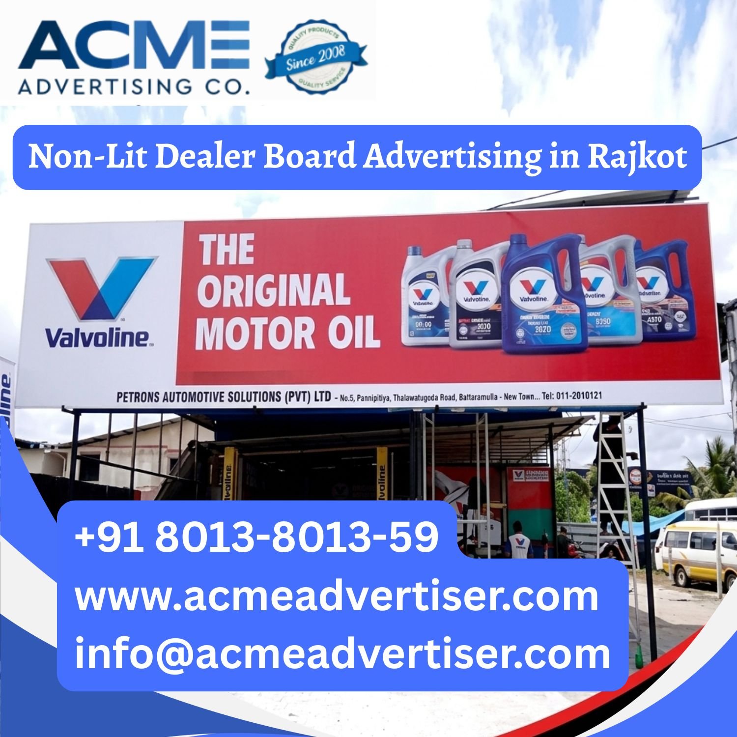 Non-Lit Dealer Board Advertising in Rajkot - 