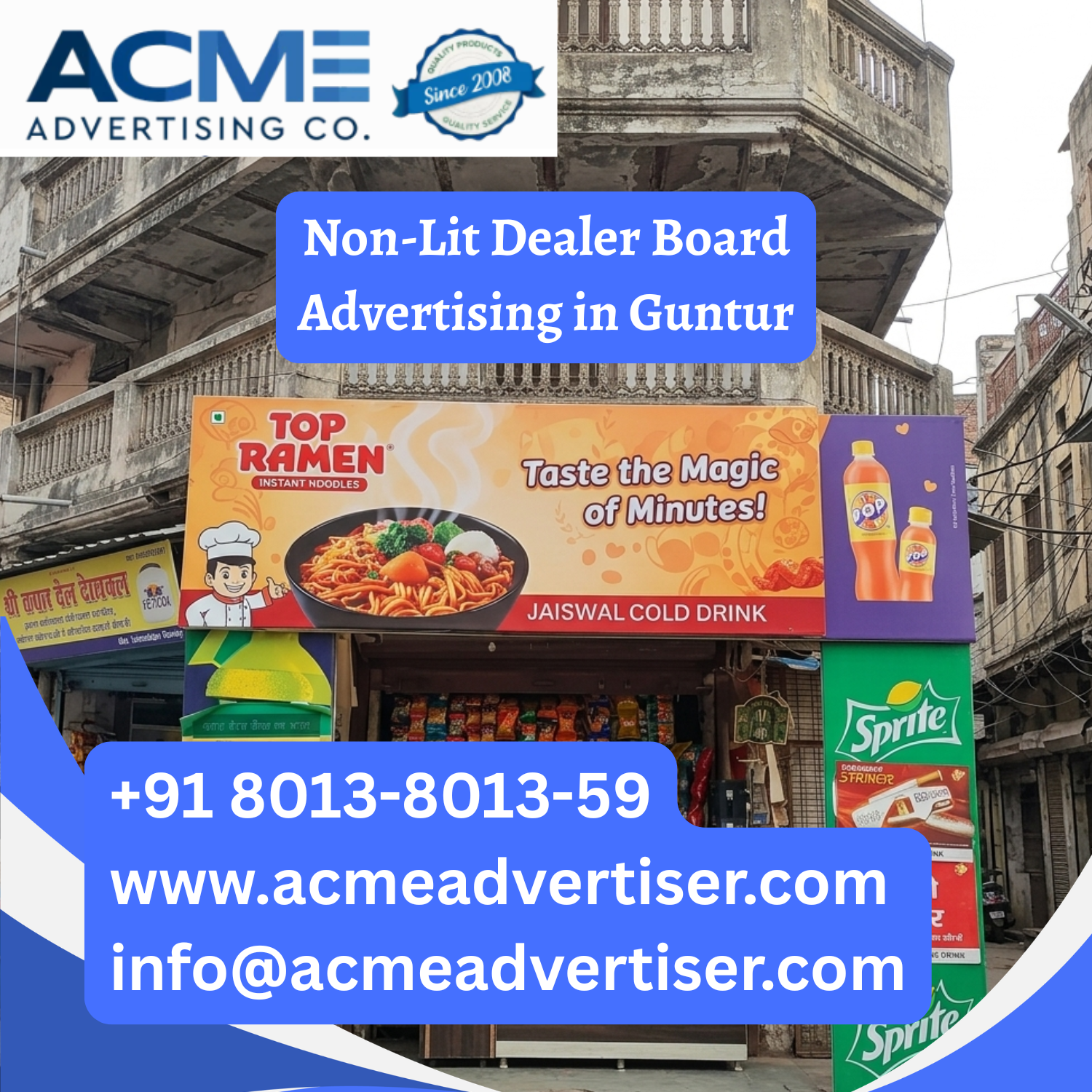 Non-Lit Dealer Board Advertising in Guntur - 