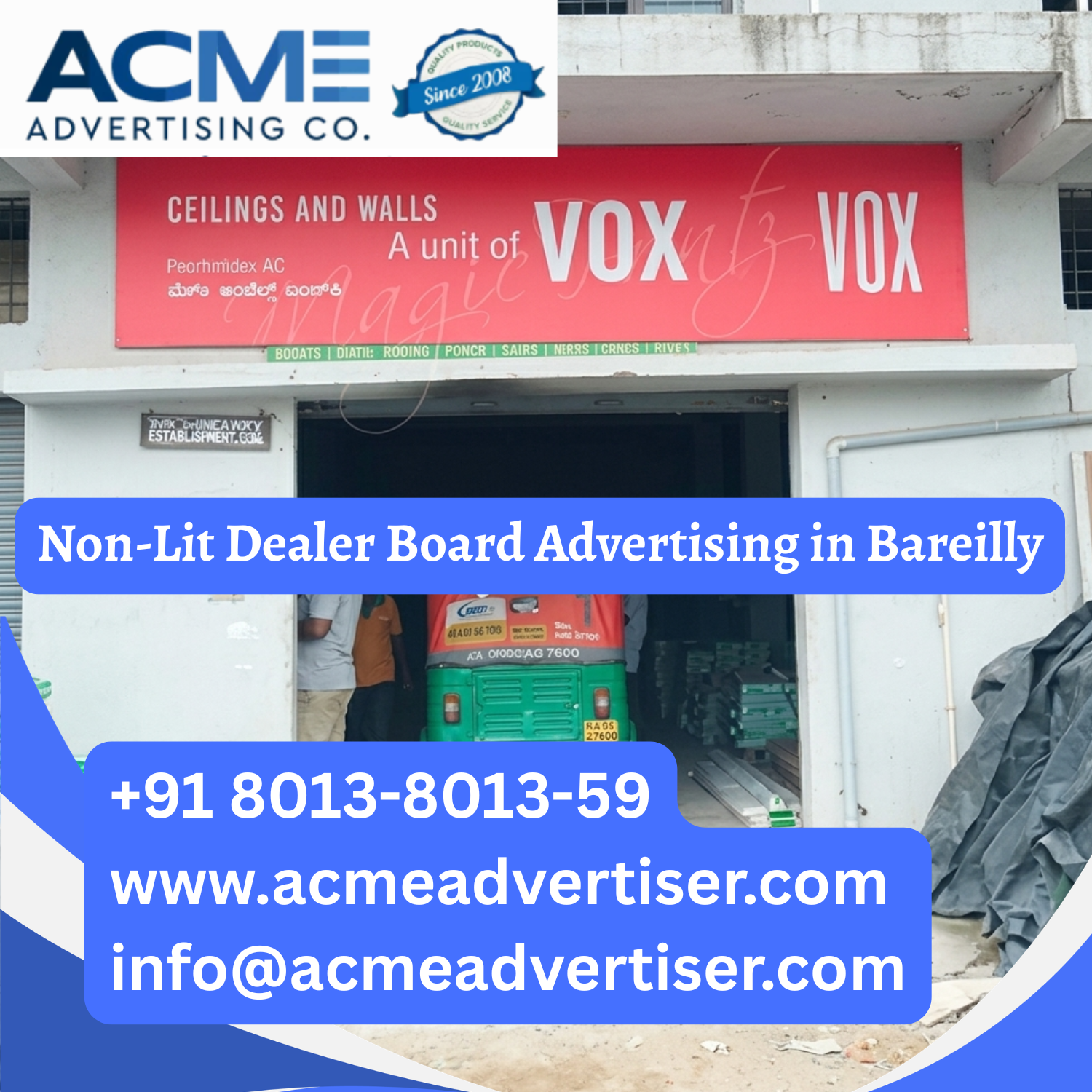 Non-Lit Dealer Board Advertising in Bareilly - 